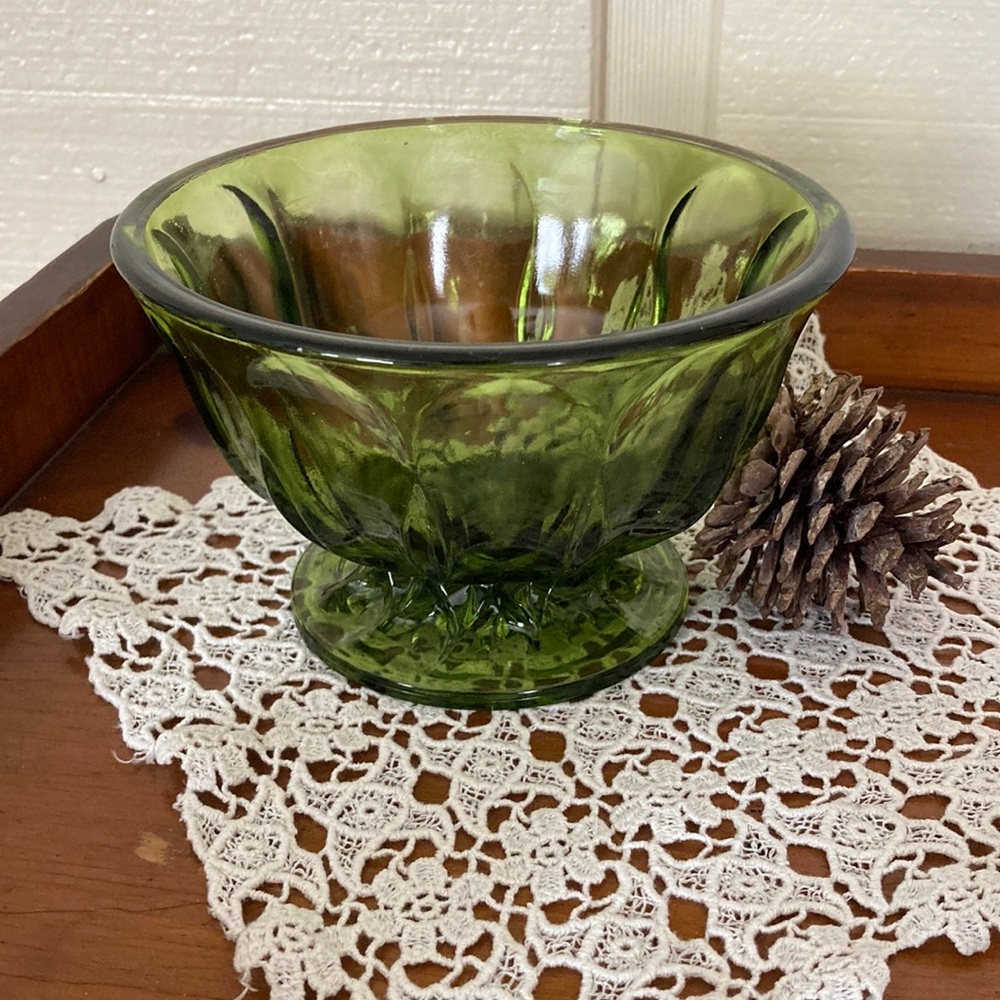 Vintage Green Glass Vase